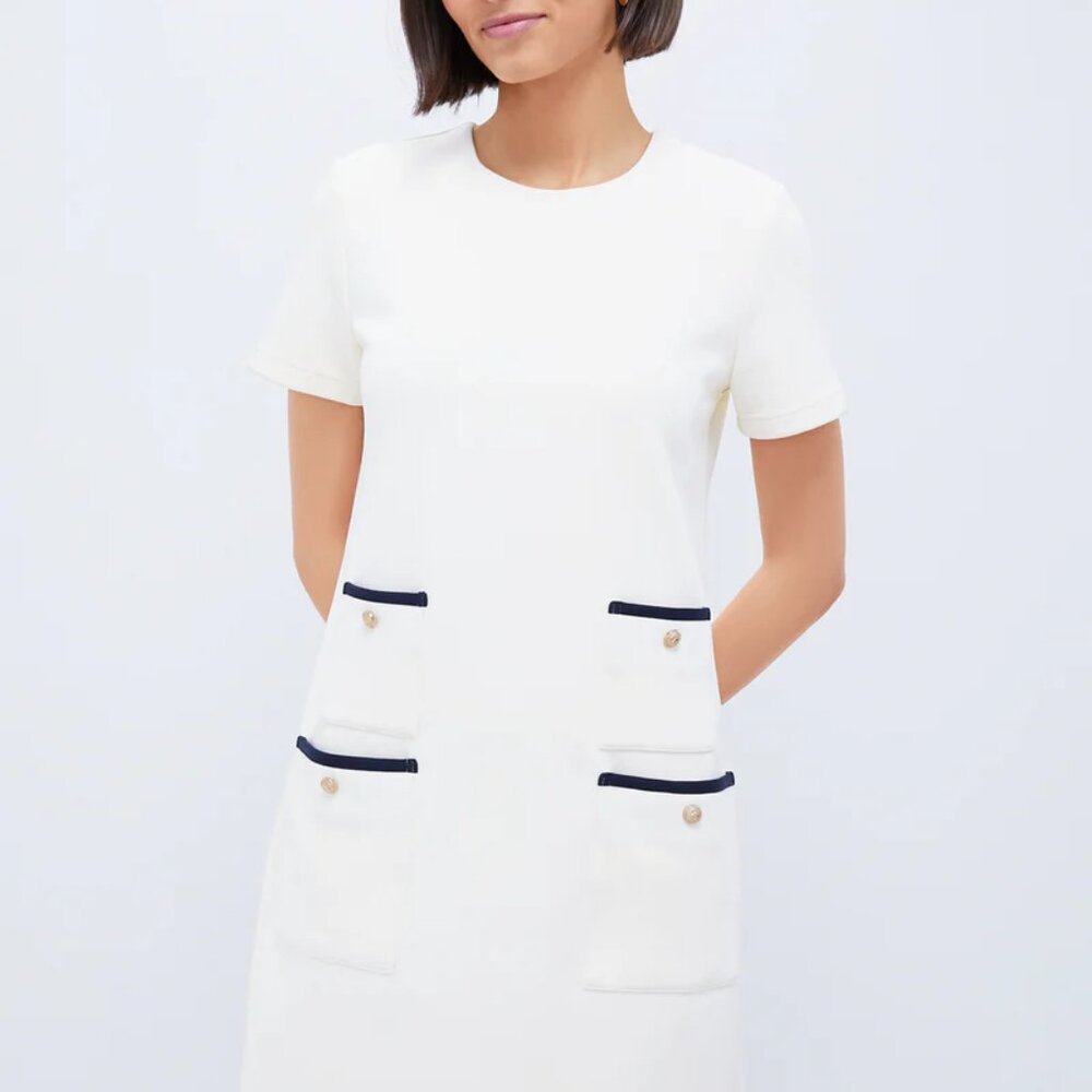 NWT!!! Tuckernuck Pearl White Short Sleeve Francoise Dress